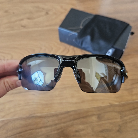 Oakley Kids Sunglasses - Black with Silver Lenses